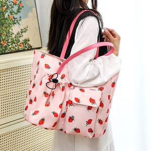 2025 été nouveau haute qualité Oxford matériel papillon fraise école sac fourre-tout grande capacité mignon simple sangle sac à bandoulière - Product Image 3