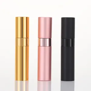 Atomiseur de parfum en aluminium rechargeable de couleur personnalisée 10ml pour les soins de la peau