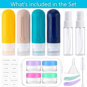 Kit de Botellas de Viaje de Silicona a Prueba de Fugas, Dispensador de Champú, Botella Portátil de Tamaño de Viaje, Juego de Botellas para Cosméticos y Artículos de Aseo - Product Image 4