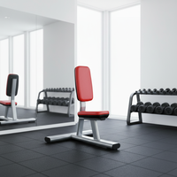 Banc de musculation utilitaire plat réglable, style moderne, entraîneur de sit-up