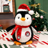 Poupée en peluche douce personnalisée de Noël avec chapeau de Père Noël et écharpe rouge