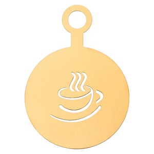 Pochoirs réutilisables en acier inoxydable 430 pour la décoration de cappuccino, gâteaux, biscuits, <span class=keywords><strong>peinture</strong></span> au pistolet, art de la pâtisserie, moule à café, latte art - Product Image 6