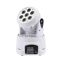 7 projecteurs LED RGBW Mini Scan Par Light DMX512 6000K lumière du jour AC90-22V IP33 en alliage d'aluminium+ABS 3,5 kg pour discothèque