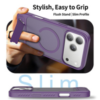 Coque de téléphone magnétique violette populaire avec support, toucher doux, antichoc, personnalisable, pour iPhone 18 17 Pro Max, vente en gros