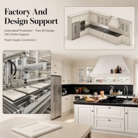 Lemari Dapur Modern Joysource Classic White Raised Panel dengan Papan Melamin untuk Proyek Apartemen dan Wastafel
