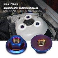 BEVINSEE 6x E46 E60 E92 E90 E88 E53 Kit de Décors de Tour de Suspension en Émail Titane Brûlé 31316769731 pour BMW Séries 1 3 5