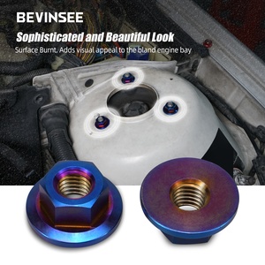 BEVINSEE 6x E46 E60 E92 E90 E88 E53 Kit de Décors de Tour de Suspension en Émail Titane Brûlé 31316769731 pour <span class=keywords><strong>BMW</strong></span> Séries 1 3 5 - Product Image 4