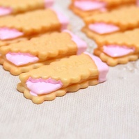 Kawaii Cibo Simulazione Resina Cookie Biscotti Cabochon DIY Decorativo del Mestiere di Scrapbooking Accessori