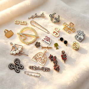 Custom Pattern Metal Craft Lapel <b>Pin</b> Soft Hard Enamel Brooch <b>Badge</b> Decorative Accessory for Tudung Hijab - Product Image 1