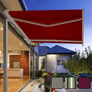 Auvent rétractable <span class=keywords><strong>manuel</strong></span> en aluminium à <span class=keywords><strong>double</strong></span> bras, auvent de terrasse, auvent extérieur, auvent Sunsetter - Product Image 1