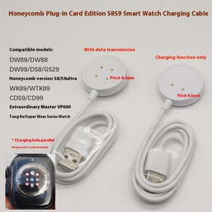 Беспроводное зарядное устройство для смарт-часов, кабель Micro-USB с ПВХ-оболочкой, <span class=keywords><strong>2</strong></span>-контактный, 4-контактный, магнитный USB-зарядник для смарт-часов - Product Image 3