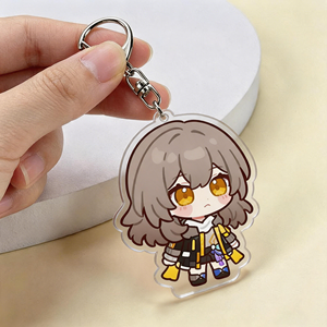 Factory Wholesale Custom Girlfriends Cartoon Image Acrylic UV Printing Waterproof Fashionable Creative Key Chain Bag Decoration - Product Image 2