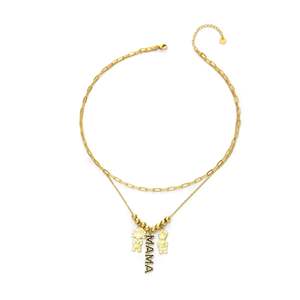 สร้อยคอแฟชั่นเก๋ๆ แบบเลเยอร์-E-045-280-098H - Product Image 1