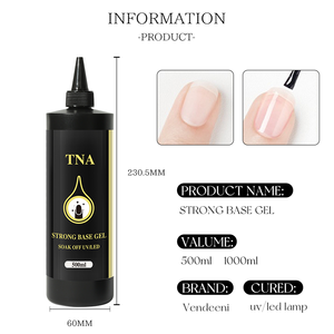 Gel de Base Épais Sans Résidu 500ml 1000ml Longue Durée UV LED Soak-Off Non-Clean pour Manucure Professionnelle en Salon - Product Image 5