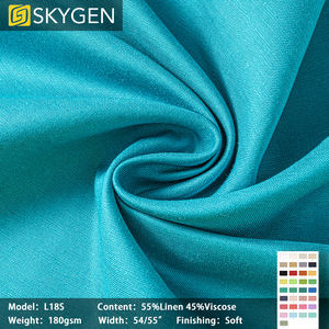 Skygen kaliteli moda gömlek dikiş malzemesi kumaş ile 55% keten 45% viskon kumaş - Product Image 2