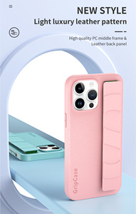 [Điện thoại Trường hợp với dây đeo cổ tay chủ] PU da dây đeo cổ tay dây đeo tay trường hợp điện thoại cho Iphone 13 14 15 Pro trường hợp Đối với Samsung S23 - Product Image 5