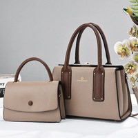 Ensemble de 2 sacs à main pour femmes en cuir PU, sac fourre-tout bicolore, sacs à bandoulière pour femmes, sacs messager pour tous les jours et les soirées