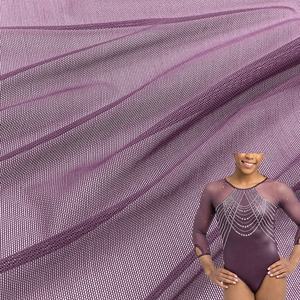 Kualitas tinggi elastis lembut Powernet melar Tulle Mesh poliamida spandeks kain pakaian dalam setelan senam pakaian dalam kain - Product Image 1