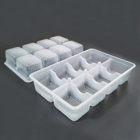 Barquette d'emballage rectangulaire jetable en PP translucide de qualité alimentaire à 8 compartiments pour pains vapeur, marque Zeqiu, pour snacks, pâtisseries et pâtes