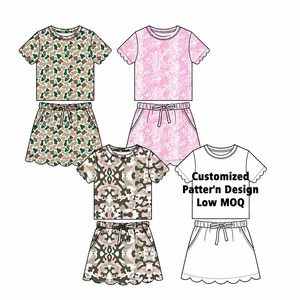 Conjunto de Ropa de Yoga para Niñas, Diseño de Camuflaje, Ropa Deportiva para Bebés y Niñas Pequeñas, MOQ Bajo, Color y Talla Personalizables - Product Image 1