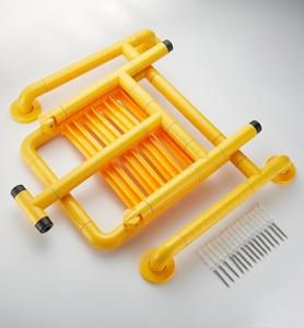 Banco de Ducha Plegable con Barras de Apoyo Integradas, Asiento de Baño Montado en la Pared con Patas para el Cuidado de Personas Mayores - Product Image 4