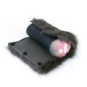 All'ingrosso 2 in 1 doppio foro realistico masturbatore maschile con la Vagina e anale con la pelliccia di animale artificiale uomo masturbazione Stroker - Product Image 5