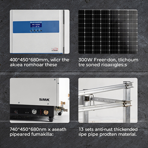 Système <span class=keywords><strong>de</strong></span> panneaux solaires 6,2 kW 48 V, kit complet avec batterie Lifepo4 <span class=keywords><strong>de</strong></span> 15 kWh et montage autoportant - Product Image 2