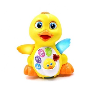 OEM giocattoli elettrici personalizzati <span class=keywords><strong>Action</strong></span> <span class=keywords><strong>Figure</strong></span> bella anatra gialla musicale per bambini giocattoli PVC plastica Unisex animali - Product Image 2