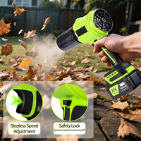 Souffleur de feuilles sans fil professionnel 21V sans balais - Conception compacte et légère, fonction souffleur/aspirateur pour le nettoyage des jardins
