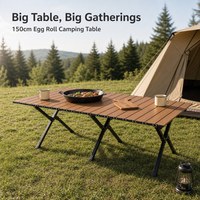 Table pliante d'extérieur à pieds croisés, légère et portable, pour camping, pique-nique, imperméable, mobilier extérieur