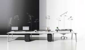 Escritorio Modular Extensible de Madera MFC, Diseño Moderno y Duradero, Convertible en Estación de Trabajo Compartida, para Oficina, Escuela, Hospital, Uso Directo - Product Image 4