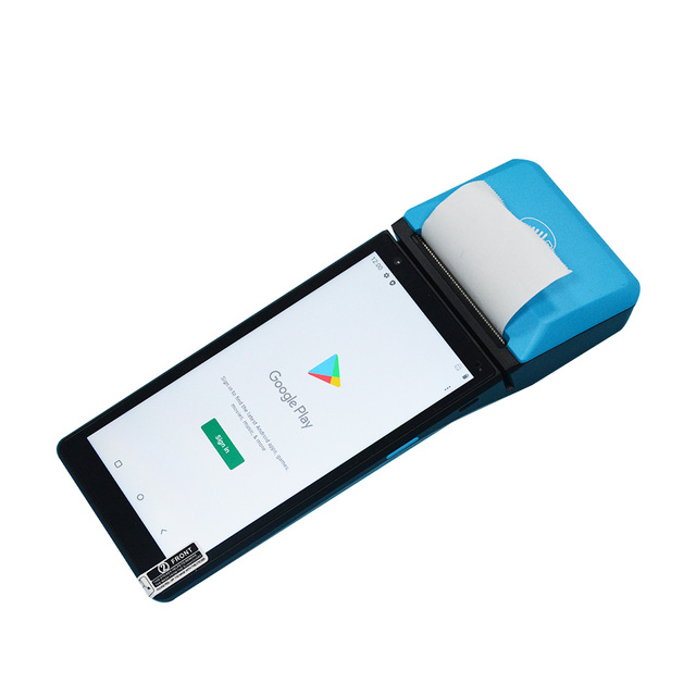6.0 Inch Handheld Android POS Terminal Wireless Wifi Mobile Payment Device with Built in 58mm Thermal Receipt Printer Z500