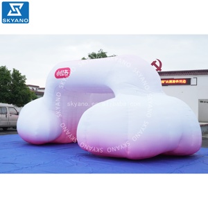 Tente publicitaire gonflable en forme de nuage rose pour l'extérieur - Product Image 2