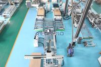 Línea de Producción de Muebles de Panel de Madera, Línea de Procesamiento de Fabricación CNC con Mesa de Carga y Descarga Automática