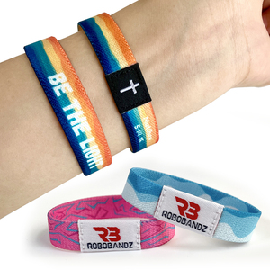 Bracelets NFC en tissu élastique réutilisables / <span class=keywords><strong>Bracelet</strong></span> RFID tissé extensible <span class=keywords><strong>totwoo</strong></span> <span class=keywords><strong>Bracelet</strong></span> de couple Emballage individuel - Product Image 2