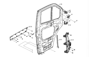 Dispositif de levage électrique de vitres de porte avant adapté aux moteurs de levage de vitres des portes et fenêtres de voiture Foton Tuayano Toano Tuyano - Product Image 5