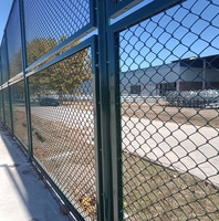 Clôture temporaire en PVC vert, panneau de clôture à mailles losangées pour terrains de baseball - Vente chaude