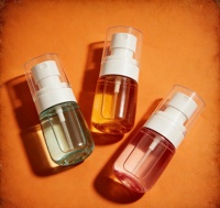 Bouteilles de voyage rechargeables en PETG transparent, bleu, rose, ambré, de 30 ml, 60 ml, 80 ml, 100 ml, avec pulvérisateur à brume fine