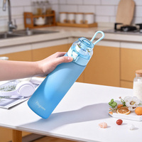 Bouteille d'eau personnalisée de 650 ml en Tritan sans BPA avec capsules aromatisées pour boissons aux fruits