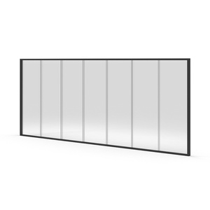 Aluminium Frame Bathroom Folding Movable <b>Room</b> Partition <b>Divider</b> Office Glass Partition Wall - Product Image 3