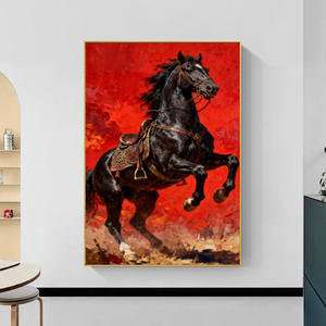 Tableaux décoratifs modernes, affiches <span class=keywords><strong>et</strong></span> impressions d'animaux en <span class=keywords><strong>noir</strong></span> <span class=keywords><strong>et</strong></span> <span class=keywords><strong>blanc</strong></span>, peintures murales grand format sur toile représentant des chevaux - Product Image 1
