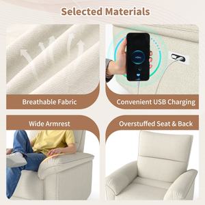 Sofá Eléctrico Reclinable de PU <span class=keywords><strong>para</strong></span> Sala de Estar, Moderno y Lujoso, de una Sola Plaza, <span class=keywords><strong>para</strong></span> Apartamento o Villa - Product Image 4