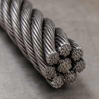 Câble en acier pour monte-charge de chantier 6*19, câble de levage flexible pour équipement d'élévateur de matériaux de construction