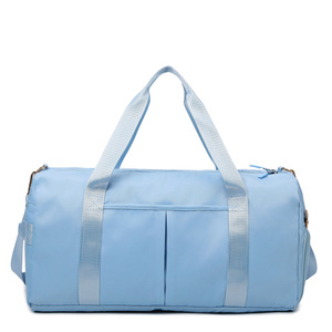 Sac de sport personnalisé avec logo unisexe, imperméable, pour yoga, gym, sport, sac de sport rose pour vêtements secs et mouillés - Product Image 3