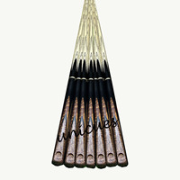 Queue de billard de snooker artisanale de haute qualité, joint 3/4, 10 mm, en frêne et ébène, Omin, monobloc, 147 cm, 18 oz