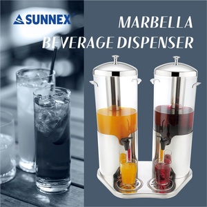 Sunnex Offre Spéciale 10Ltr Double Tubes Distributeurs De Boissons Buffet Jus De Service Équipement En Acier Inoxydable Cadre PC Conteneur - Product Image 2
