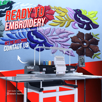 Bon marché 500*1200mm Brother Type Accueil/usage commercial Machine à broder automatique par ordinateur pour casquette T-shirt plat 3D Logo Sequin