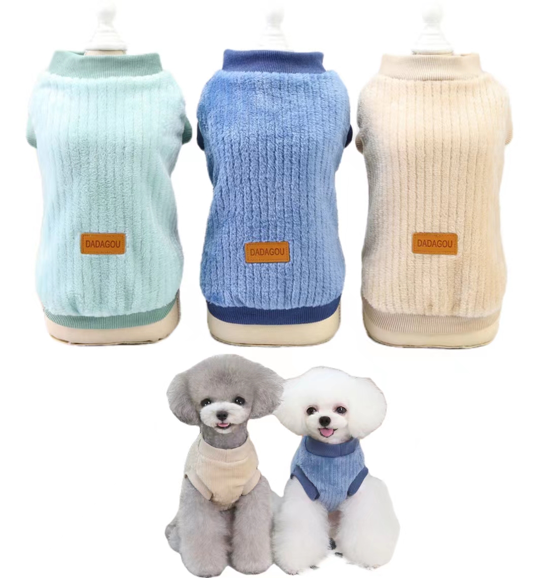 Comfortable Clothes Warm Fleece Dog Outfit Winter Apparel For Pet Dog