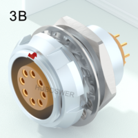 Connecteur circulaire auto-bloquant Push-Pull série 3B à 2-32 broches pour carte de circuit imprimé (PCB), IP50 CE/RoHS