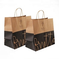 Sacs en papier kraft personnalisés de haute qualité, recyclés, avec logo imprimé, pour vêtements et cadeaux, vente en gros d'usine